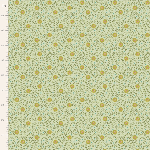 Tilda Patchwork Stoff Baumwolle - Sanctuary - Daisydream Pistachio